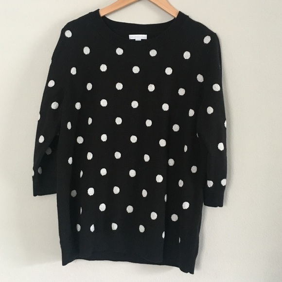 New York & Company Sweaters - New York & Company Black Sweater with Silver Dots